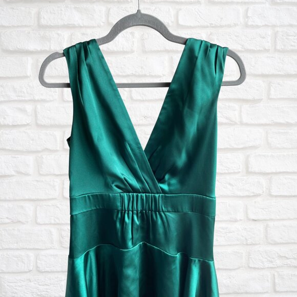 Custom Tailored Green Evening Gown by Yaly Couture Elegant Formal Dress Medium - Picture 3 of 10